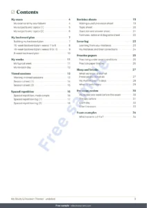 Contents — Exam Study & Revision Planner — backward plan, spaced repetition and fill-in revision sheets (undated PDF)