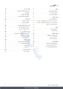 الفهرس — جدول مراجعة الامتحانات — جدول عكسي ومراجعة متباعدة وبطاقات مراجعة للتعبئة (PDF غير مؤرخ)