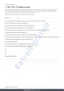 De 12 à 10 mois avant — Organisateur de mariage — carnet PDF et classeur de budget, quelle que soit votre tradition