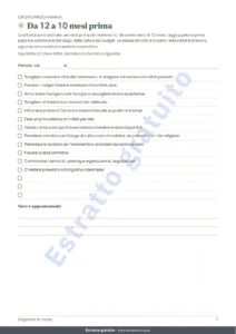 Da 12 a 10 mesi prima — Organizer di nozze — planner PDF e foglio di calcolo per il budget, qualunque sia la vostra tradizione