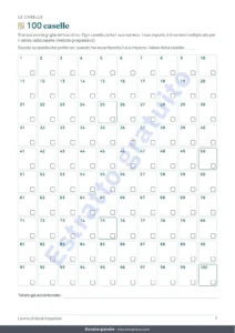 100 caselle — Sfida di risparmio — quaderno PDF da spuntare e foglio di calcolo che fa i conti, nella tua valuta (compatibile con Excel, Google Sheets e LibreOffice)