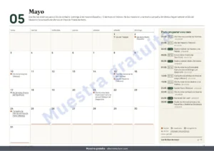 Mayo — Calendario de marketing 2027 — fechas por país e ideas de publicación, PDF + hoja de cálculo + agenda