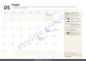 Maggio — Calendario marketing 2027 — ricorrenze in Italia e idee per i post, PDF + foglio di calcolo + agenda