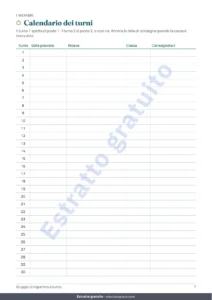 Calendario dei turni — Gruppo di risparmio a turno — il registro del tuo gruppo tra persone di fiducia: foglio di calcolo e quaderno PDF (compatibile con Excel, Google Sheets e LibreOffice)