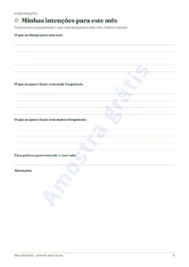 Minhas intenções para este mês — Meu Ramadã — Planner sem datas, 30 dias