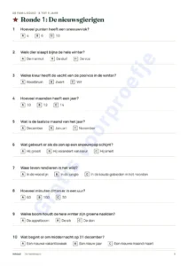 Ronde 1: De nieuwsgierigen — Feestspellen voor het hele gezin — 12 spellen om te printen voor kerst en oud en nieuw