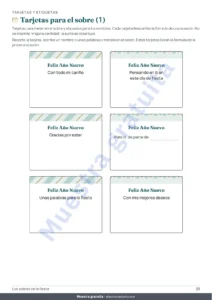 Tarjetas para el sobre (1) — Los sobres de la fiesta — 4 plantillas para imprimir y doblar sin pegamento, con tarjetas y etiquetas (PDF A4 y Letter)