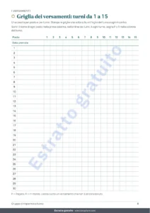 Griglia dei versamenti: turni da 1 a 15 — Gruppo di risparmio a turno — il registro del tuo gruppo tra persone di fiducia: foglio di calcolo e quaderno PDF (compatibile con Excel, Google Sheets e LibreOffice)