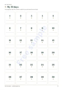 All 30 days — My Ramadan — Undated 30-Day Planner