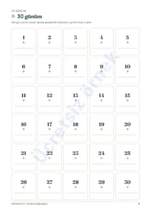 30 günün tamamı — Ramazanım — Tarihsiz 30 Günlük Ramazan Planlayıcısı
