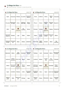 Le bingo des fêtes · Cartes à découper — Jeux de fête en famille — 12 jeux à imprimer pour Noël et le Nouvel An
