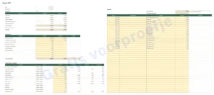 Maart — Budget 2027 — huishoudboekje in Excel en Google Sheets, per maand, in je eigen valuta