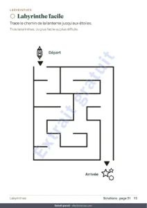 Labyrinthe facile — Mon cahier du Ramadan — Jeux, coloriages et bonnes actions, 5-10 ans
