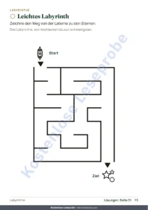 Leichtes Labyrinth — Mein Ramadan-Heft — Spiele, Ausmalbilder und gute Taten, 5-10 Jahre