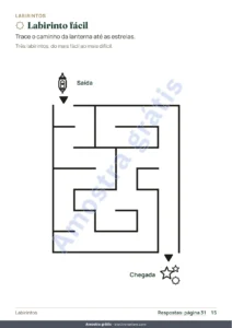 Labirinto fácil — Meu caderno do Ramadã — Jogos, desenhos para colorir e boas ações, 5-10 anos