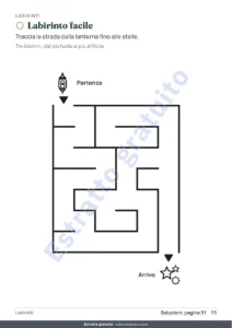 Labirinto facile — Il mio quaderno del Ramadan — Giochi, disegni da colorare e buone azioni, 5-10 anni