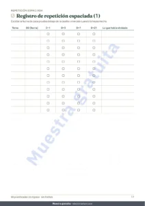Registro de repetición espaciada (1) — Planificador de repaso para exámenes — planificación inversa, repetición espaciada y fichas para rellenar (PDF sin fechas)