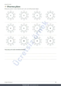 Oturma planı — Düğün Planlayıcı — yazdırılabilir PDF defter ve hesap tablosu (Excel, Google Sheets ve LibreOffice ile uyumlu), geleneğiniz ne olursa olsun