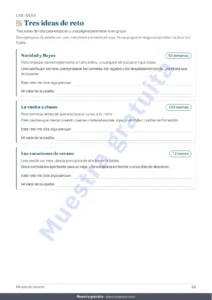 Tres ideas de reto — Reto de ahorro — cuaderno PDF para marcar y hoja de cálculo que hace las cuentas, en tu moneda (compatible con Excel, Google Sheets y LibreOffice)
