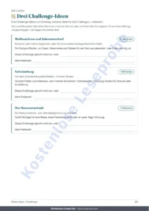 Drei Challenge-Ideen — Spar-Challenge — PDF-Heft zum Abhaken und Rechentabelle in Ihrer Währung (kompatibel mit Excel, Google Sheets und LibreOffice)