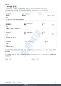 单词本示例 — 我的语言日志——90天：适用于任何语言的学习与词汇记录（可打印PDF）