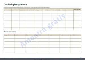 Grade de planejamento — Calendário de marketing 2027 — datas comemorativas do Brasil e ideias de posts, PDF + planilha + agenda