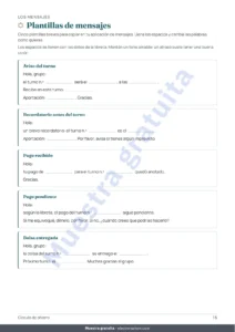 Plantillas de mensajes — Círculo de ahorro — el registro de tu tanda entre personas de confianza: hoja de cálculo y libreta PDF (compatible con Excel, Google Sheets y LibreOffice)