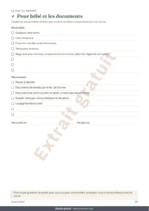 Pour bébé et les documents — Avant bébé — carnet d&rsquo;arrivée à imprimer et classeur de budget, quelle que soit votre tradition