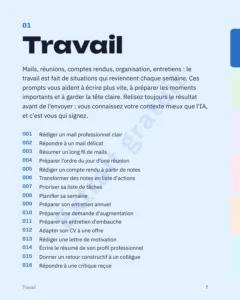 Travail — Guide de conversation IA