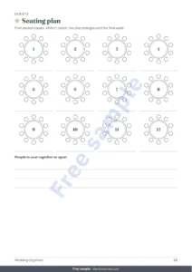 Seating plan — Wedding Organiser — printable PDF planner and budget spreadsheet, whatever your tradition