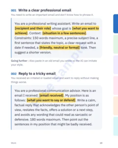 Write a clear professional email — The AI Phrasebook