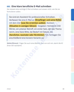 Eine klare berufliche E-Mail schreiben — KI-Sprachführer