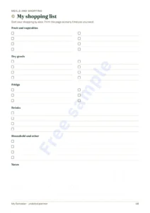 My shopping list — My Ramadan — Undated 30-Day Planner