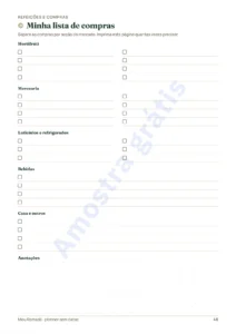 Minha lista de compras — Meu Ramadã — Planner sem datas, 30 dias