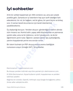 İyi sohbetler — Yapay Zekâ Konuşma Kılavuzu