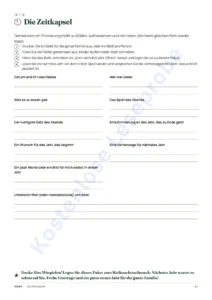 Die Zeitkapsel — Festliche Familienspiele — 12 Spiele zum Ausdrucken für Weihnachten und Silvester