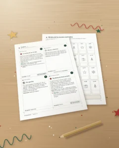 Cuenta regresiva para las fiestas — 24 tarjetas de actividades en familia para imprimir (calendario de Adviento)