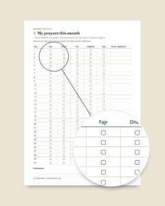 My Ramadan — Undated 30-Day Planner