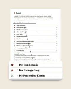 Festliche Familienspiele — 12 Spiele zum Ausdrucken für Weihnachten und Silvester